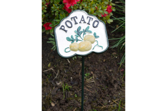 Traditional Metal Garden Sign Potato