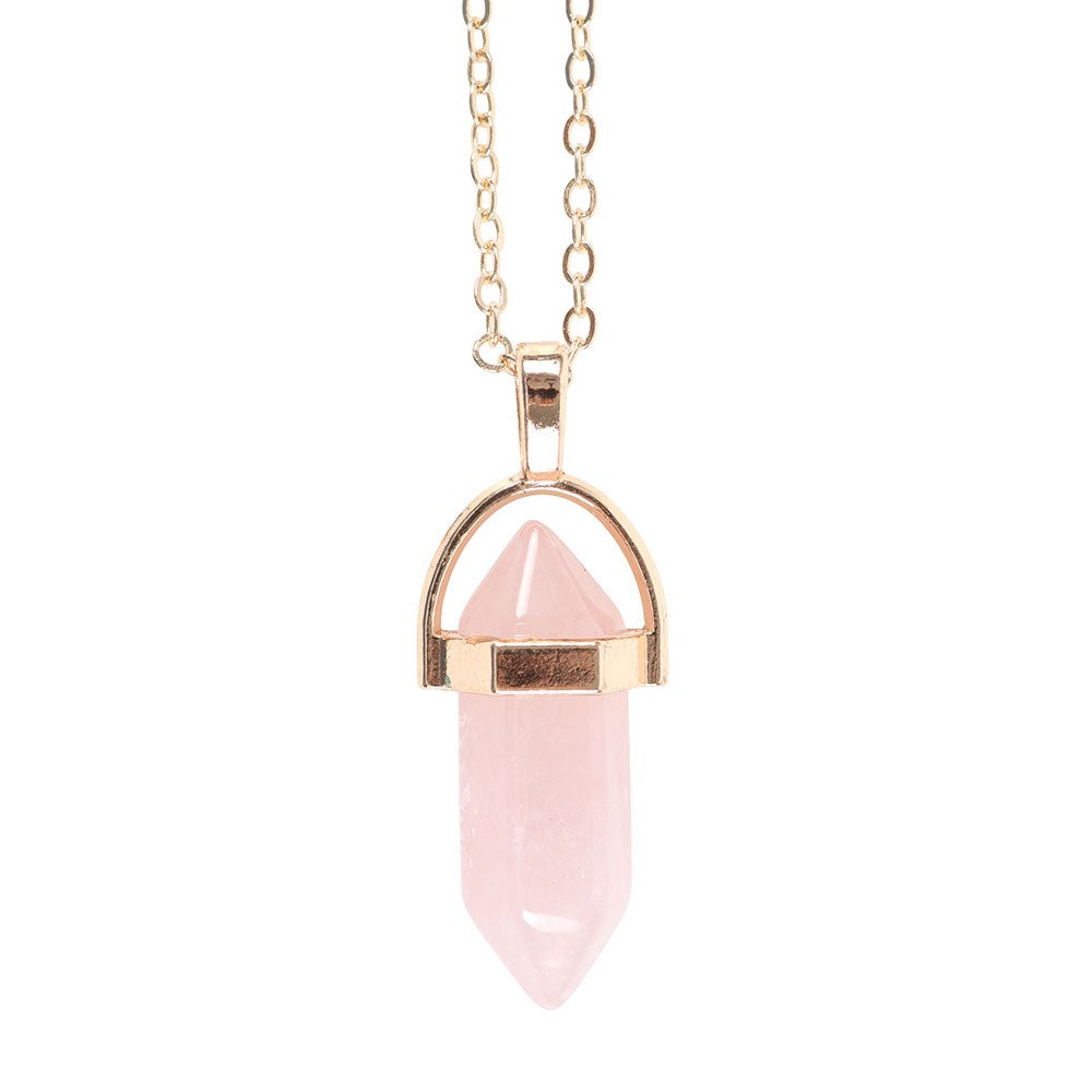 Rose Quartz Crystal Pendant 