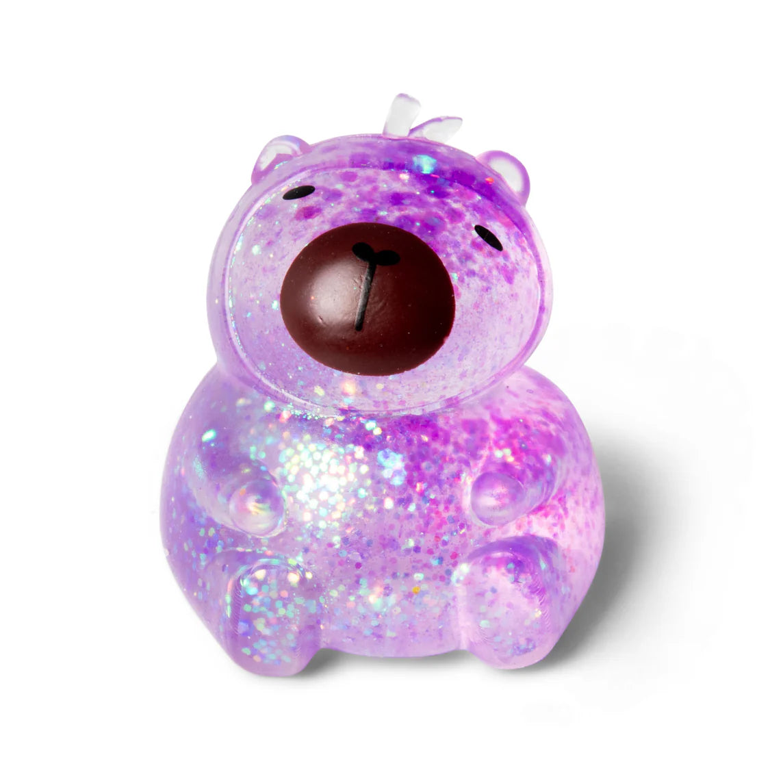 purple capybara squishy with a white background