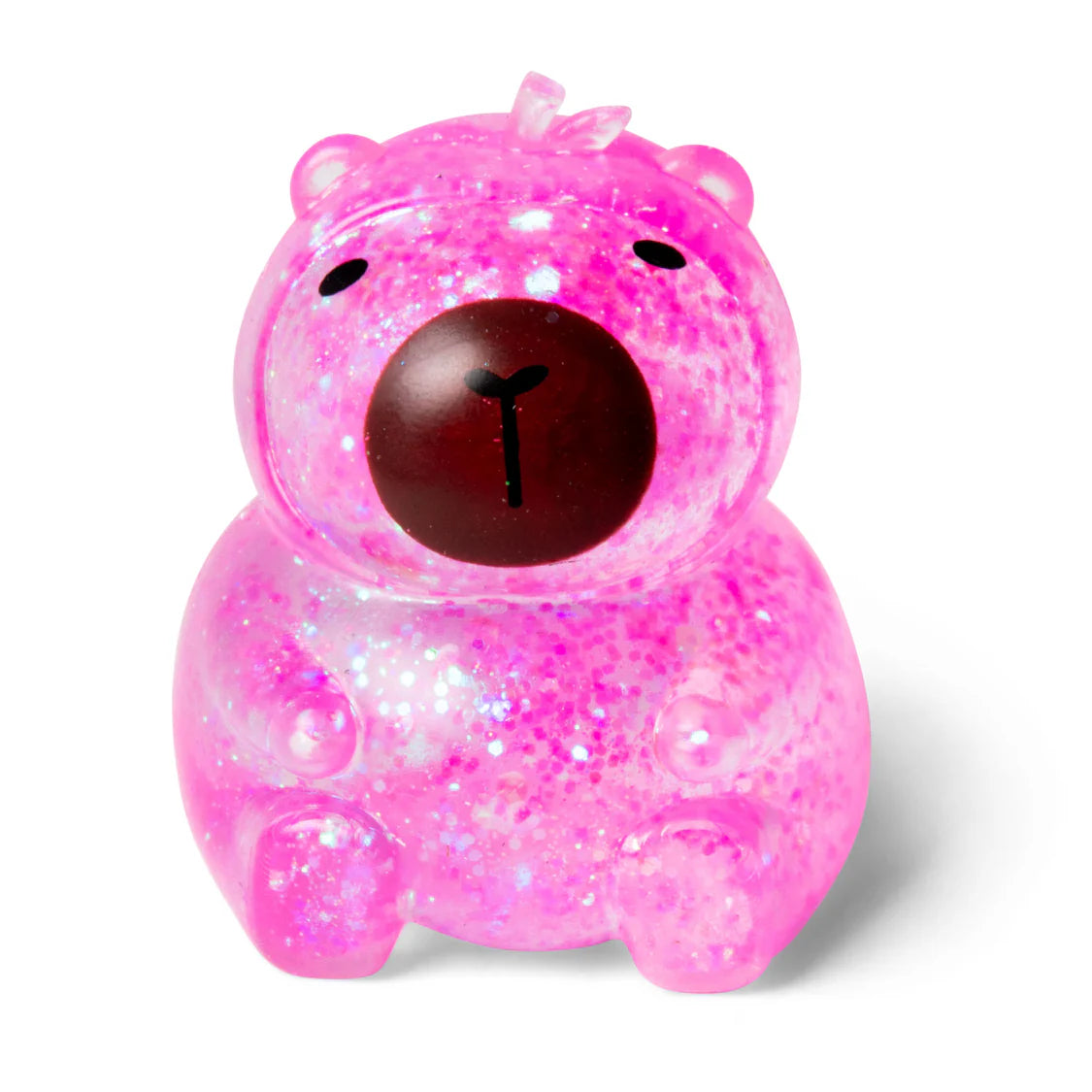 pink capybara squishy with a white background
