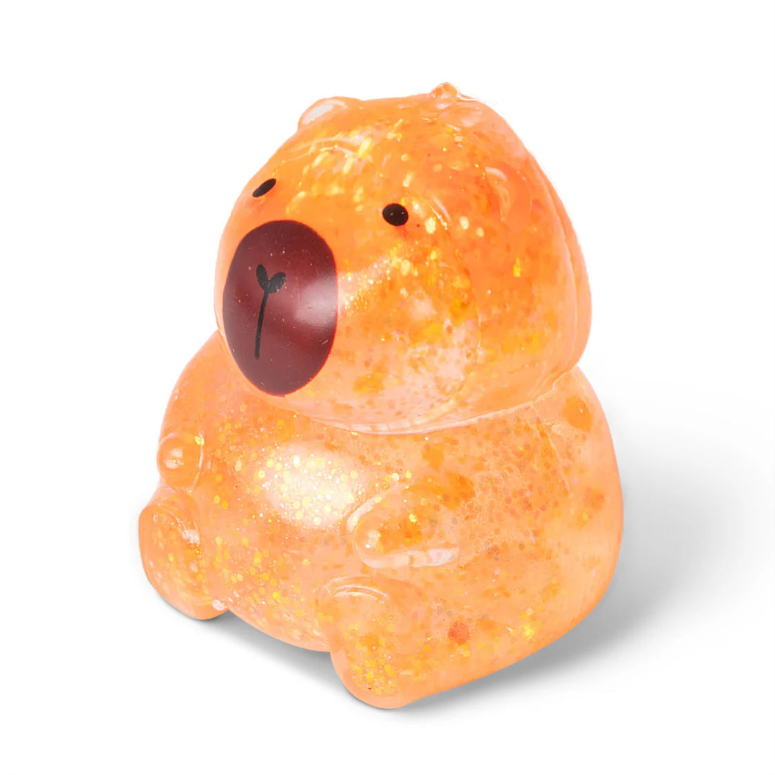 Orange capybara squishy with a white background