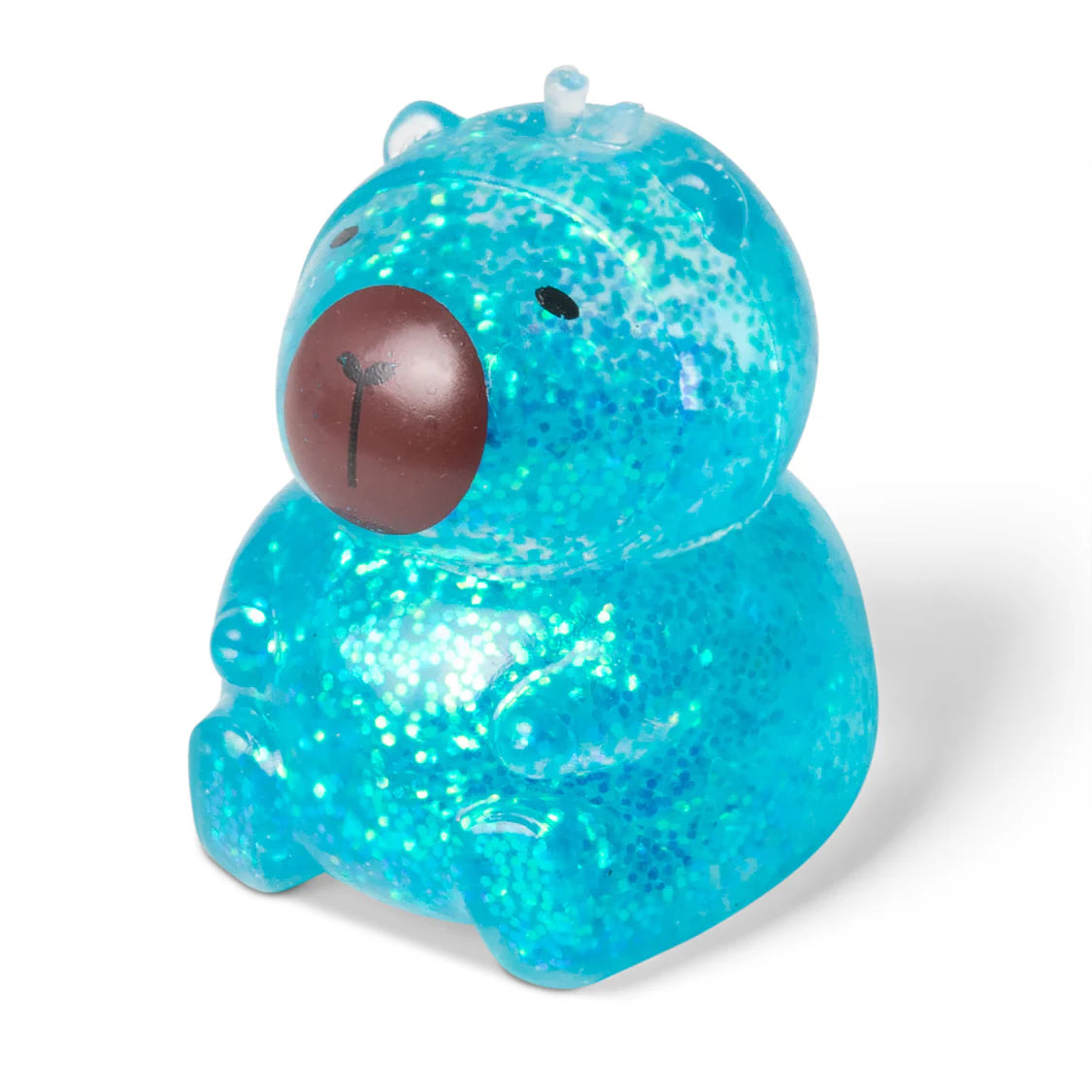 Blue capybara squishy with a white background
