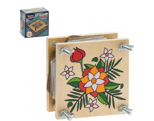 Vintage 1970's style wooden flower press