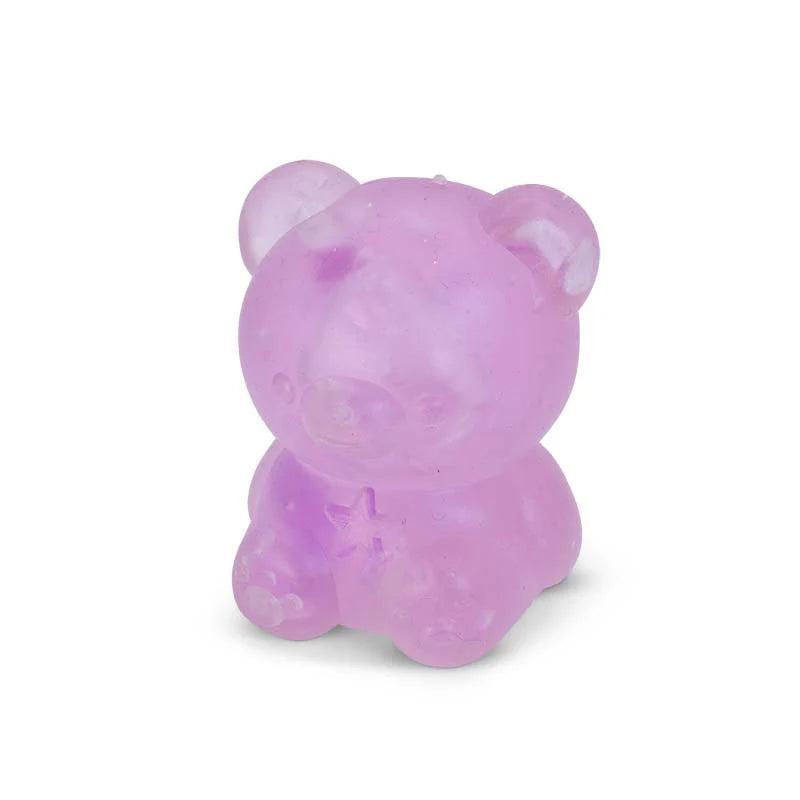 Purple Scrunchems Kind Heart Squish Bear on a white background