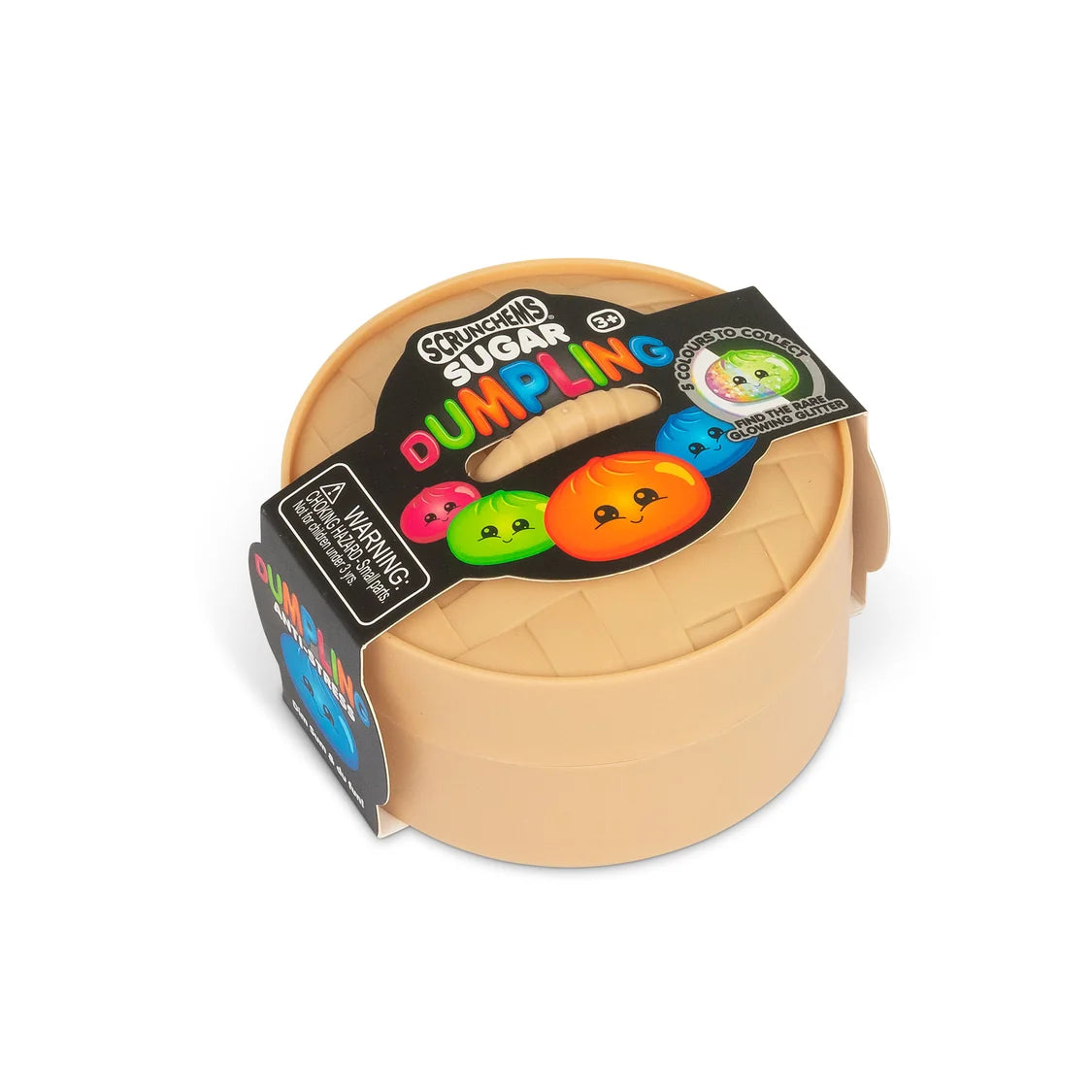 Round container with a lid labeled 'Sugar Dumpling' on a white background